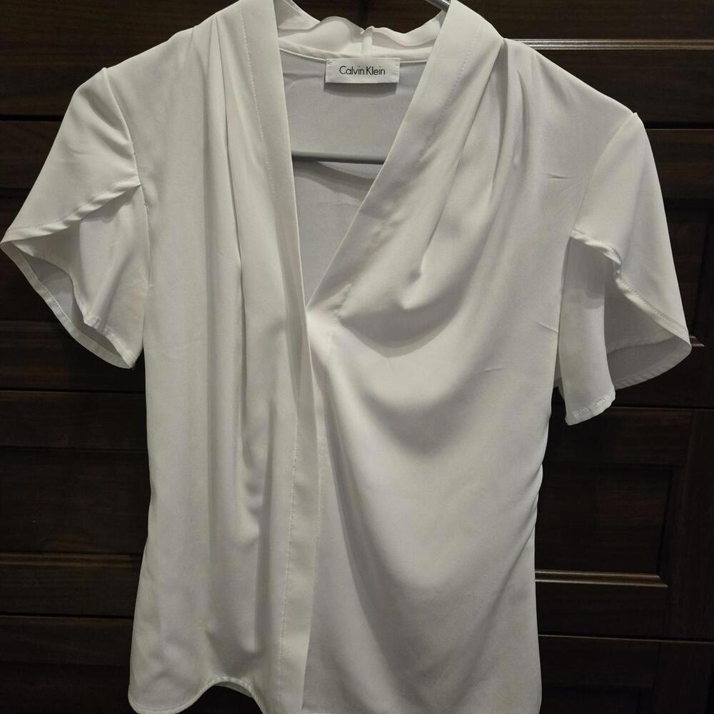 Calvin Klein Women's White Blous